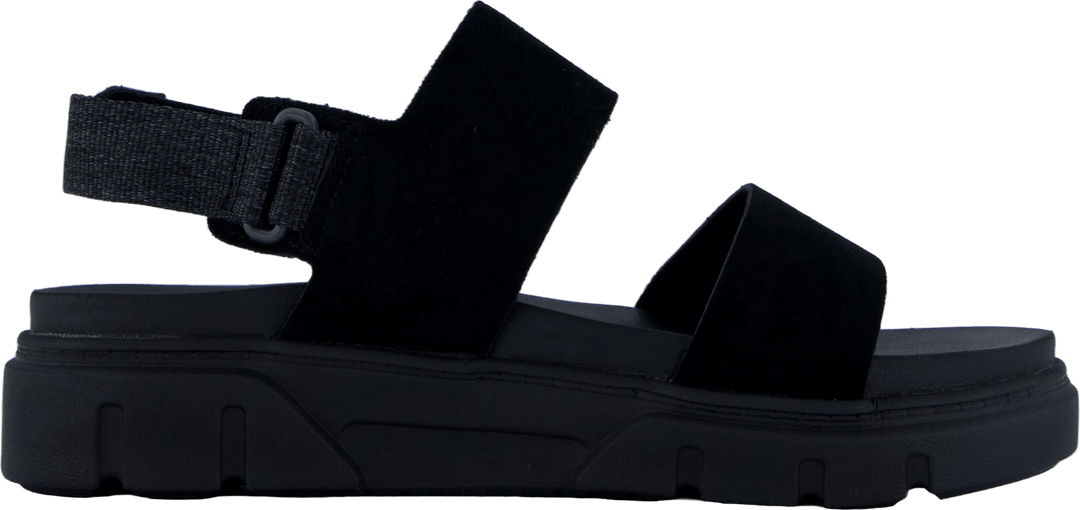 2 Strap Sandal Greyfield Blk Suede