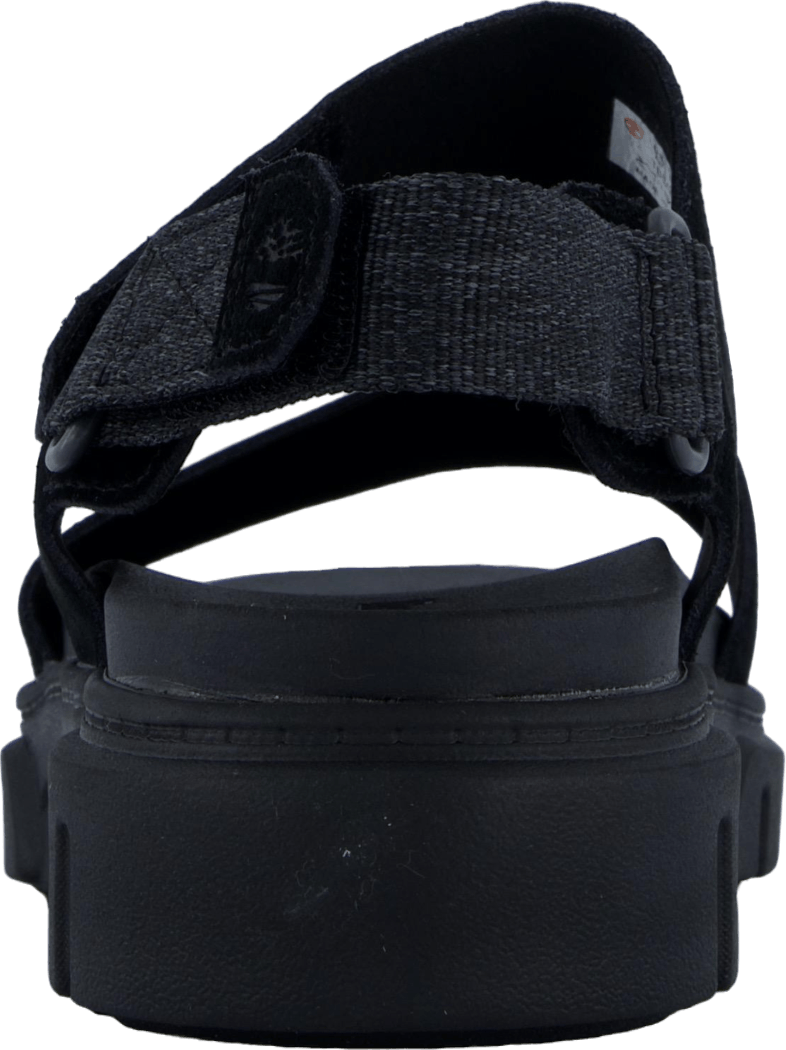 2 Strap Sandal Greyfield Blk Suede
