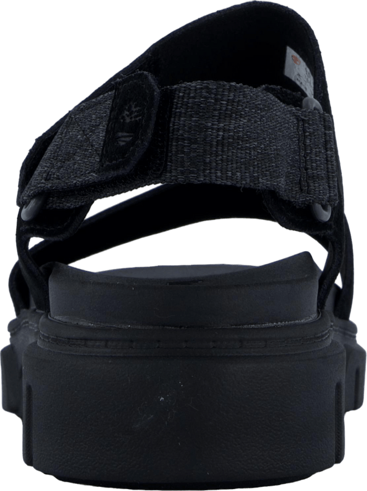2 Strap Sandal Greyfield Blk Suede