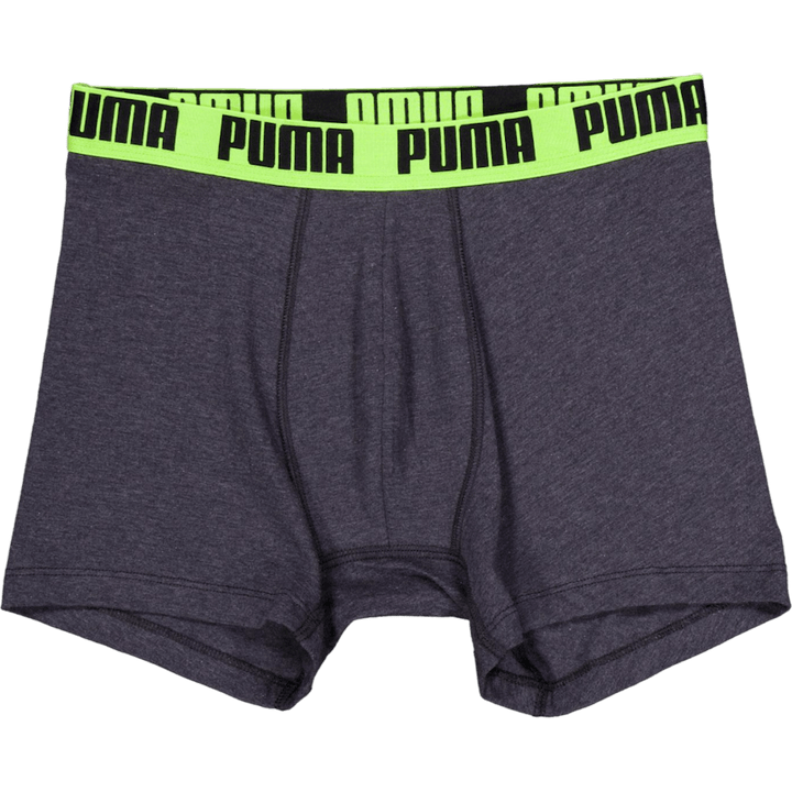 Puma Men Everyday Basic Boxer  Dark Grey Melange / Yellow