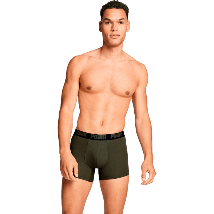 Puma Men Everyday Basic Boxer  Forest Night Tonal