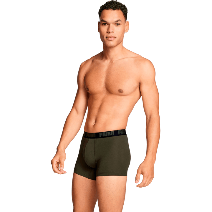 Puma Men Everyday Basic Boxer  Forest Night Tonal