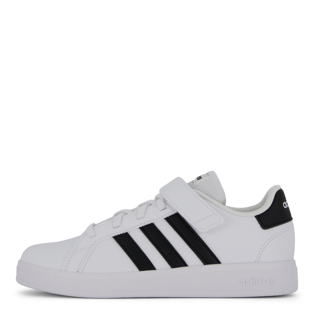 Grand Court Elastic Lace and Top Strap Shoes Cloud White / Core Black / Core Black