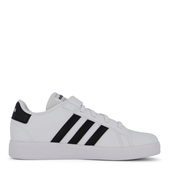 Grand Court Elastic Lace and Top Strap Shoes Cloud White / Core Black / Core Black