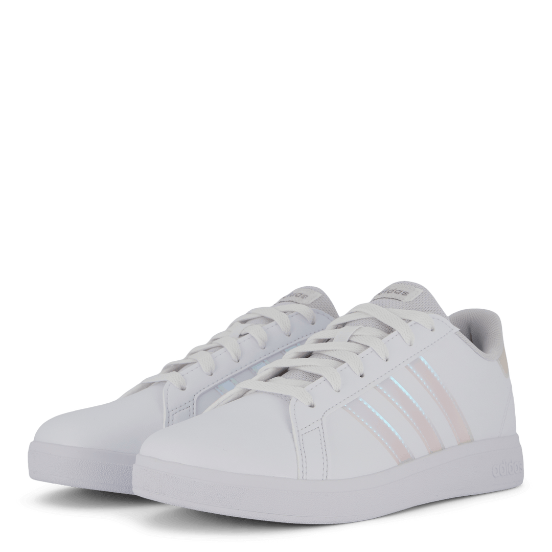 Grand Court Lifestyle Lace Tennis Shoes Cloud White / Iridescent / Cloud White