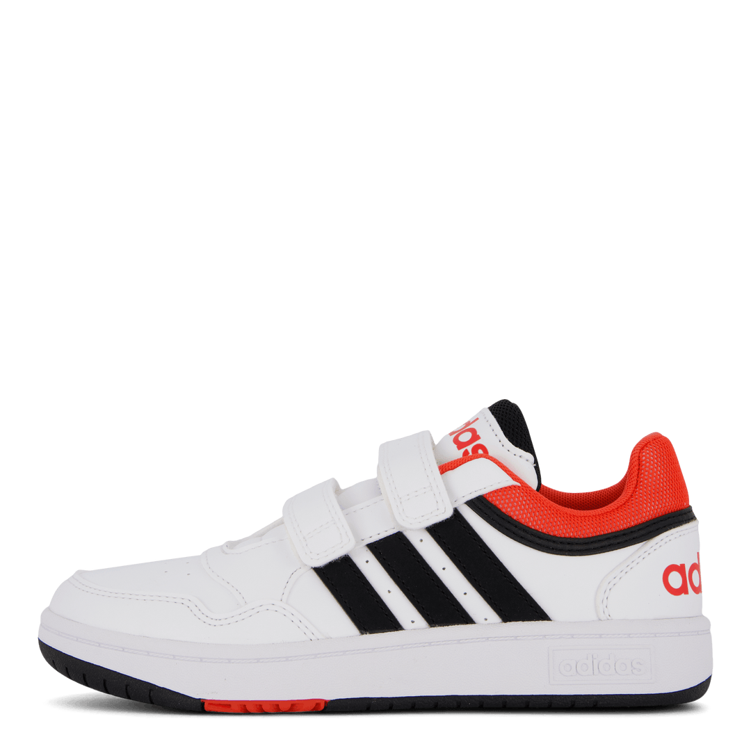 Hoops Lifestyle Basketball Hook-and-Loop Shoes Cloud White / Core Black / Bright Red