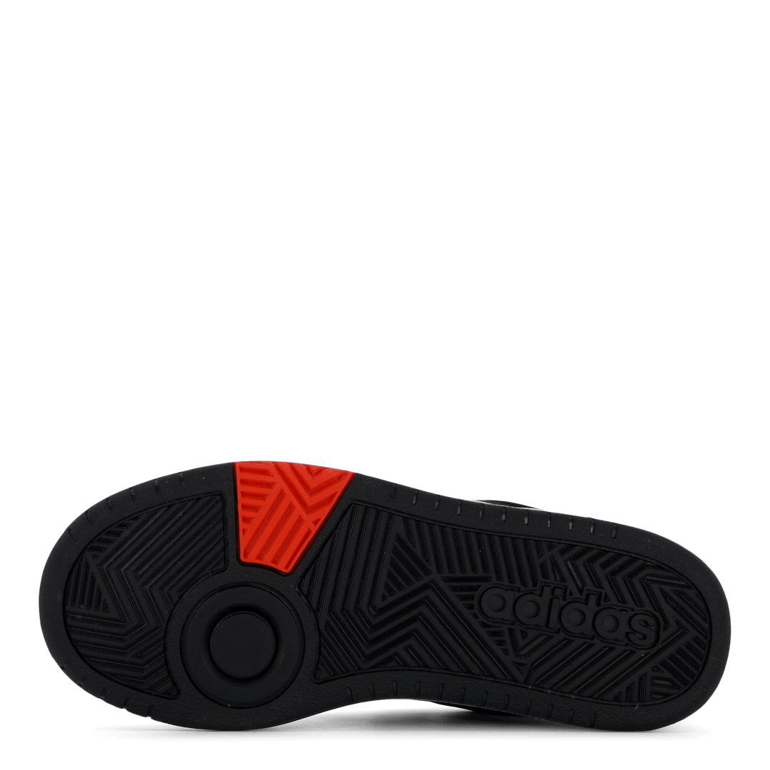 Hoops Lifestyle Basketball Hook-and-Loop Shoes Cloud White / Core Black / Bright Red