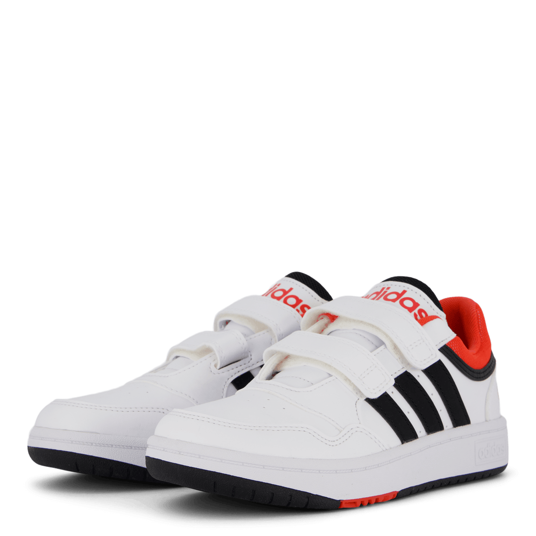 Hoops Lifestyle Basketball Hook-and-Loop Shoes Cloud White / Core Black / Bright Red