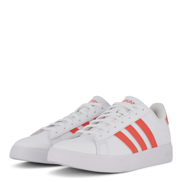 Grand Court Cloudfoam Comfort Shoes Cloud White / Preloved Scarlet / Cloud White