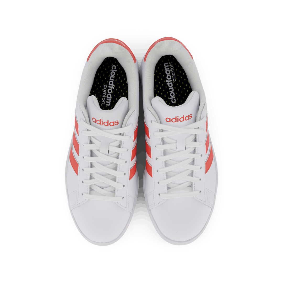 Grand Court Cloudfoam Comfort Shoes Cloud White / Preloved Scarlet / Cloud White