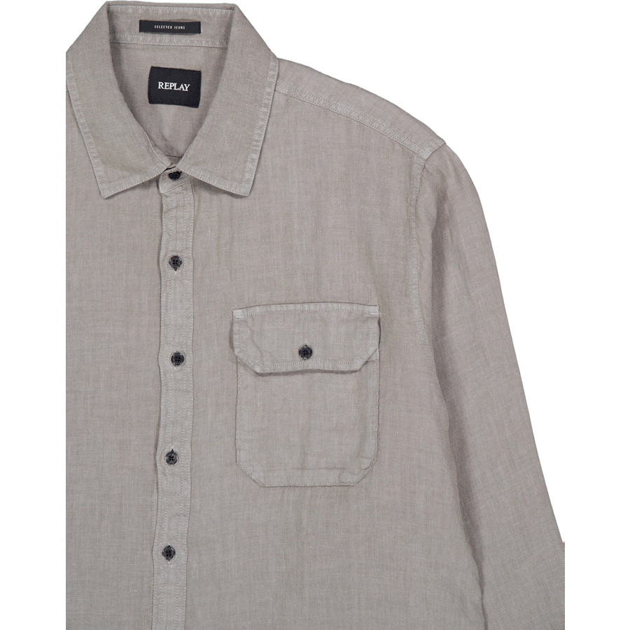 Replay Linen Shirt 705  Military