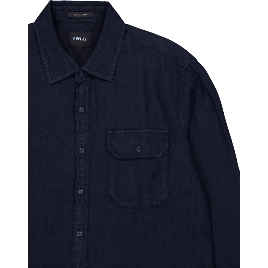 Camicia in lino Replay 782 Pietra