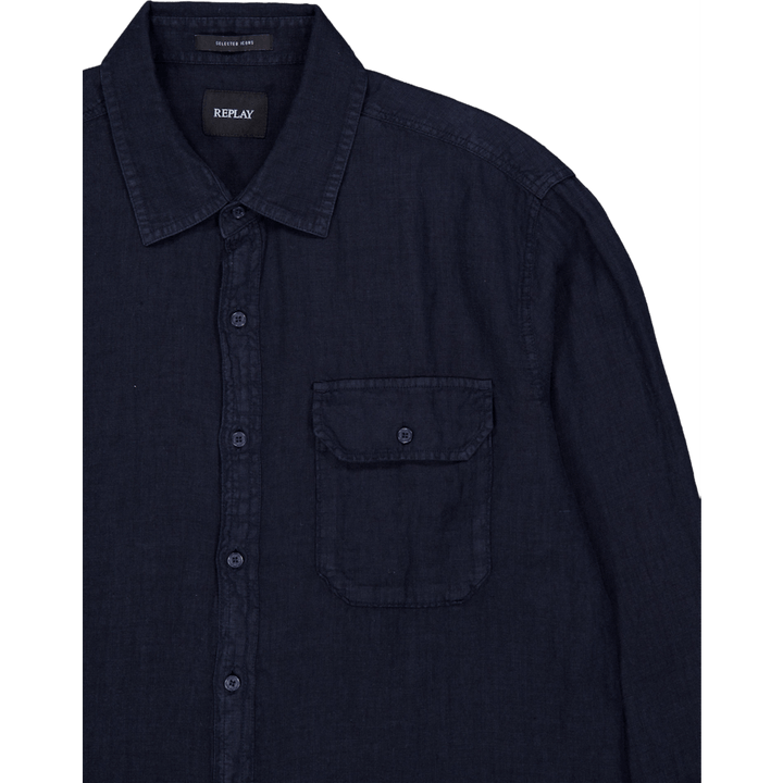 Camicia in lino Replay 782 Pietra