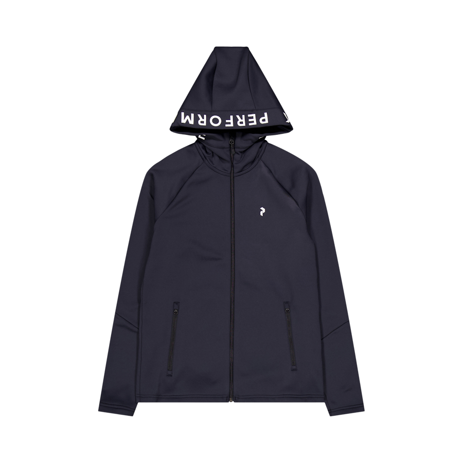 W Rider Mid Zip Hood Black