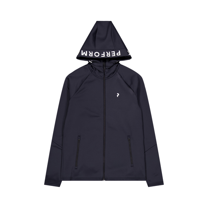 W Rider Mid Zip Hood Black