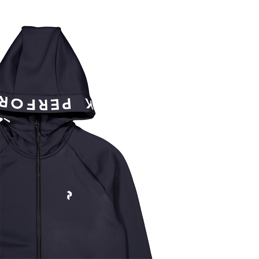 W Rider Mid Zip Hood Black