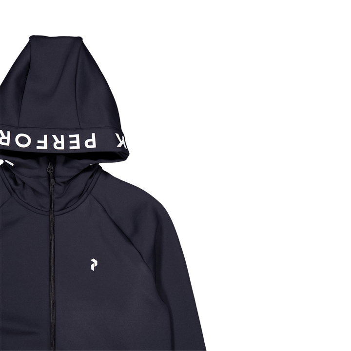 W Rider Mid Zip Hood Black