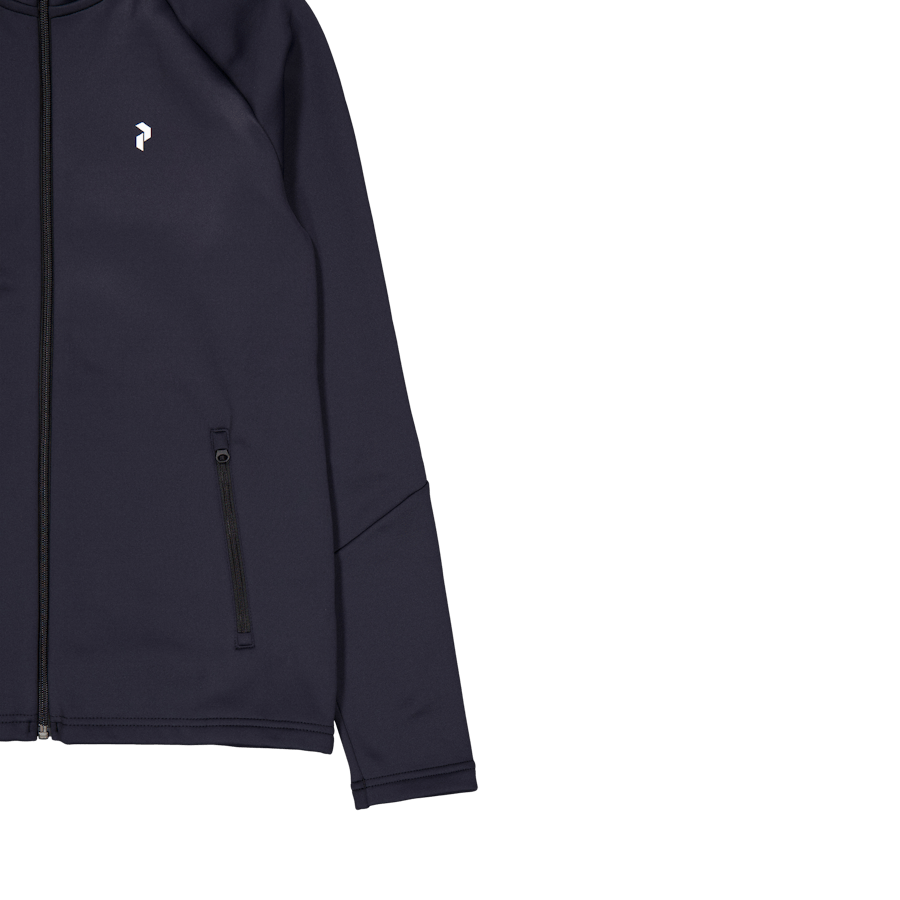 W Rider Mid Zip Hood Black