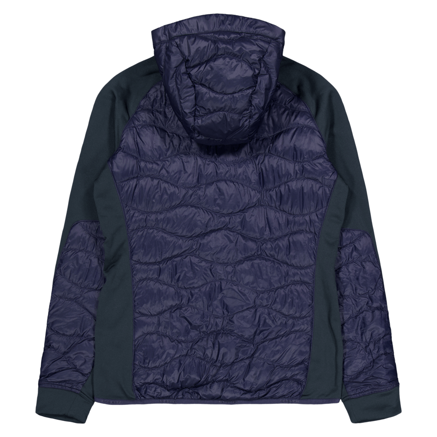 W Helium Down Hybrid Hood Blue Shadow