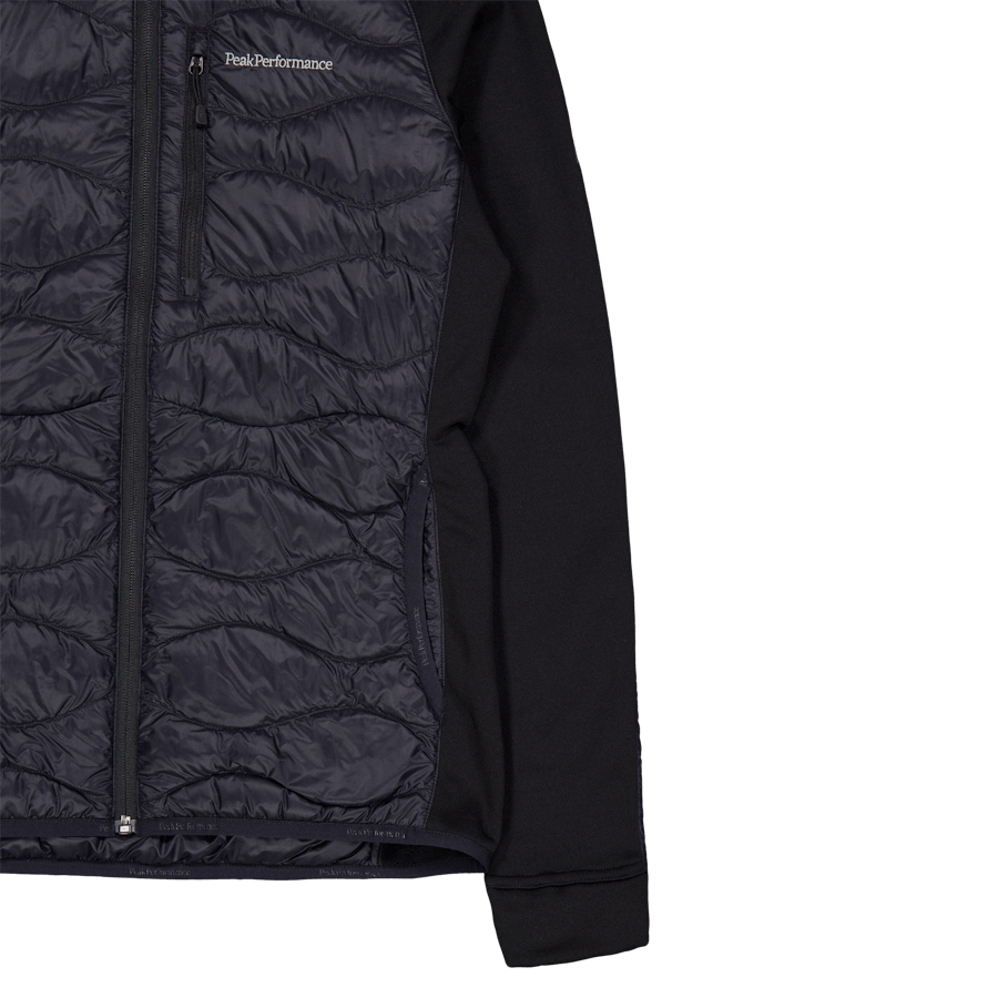 W Helium Down Hybrid Hood Black
