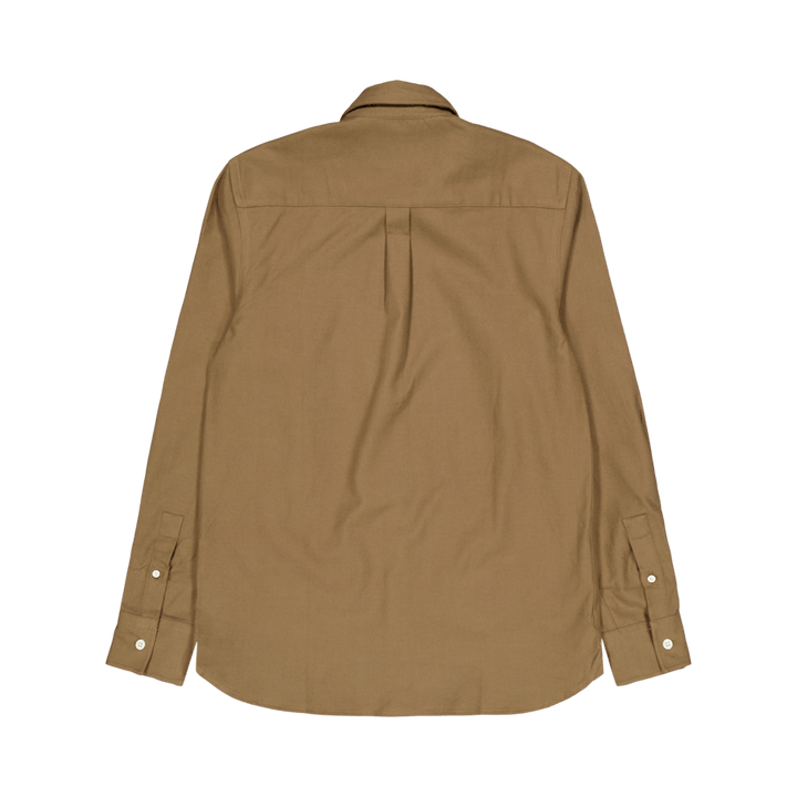 Plain Flannel Shirt X080 Linden Khaki