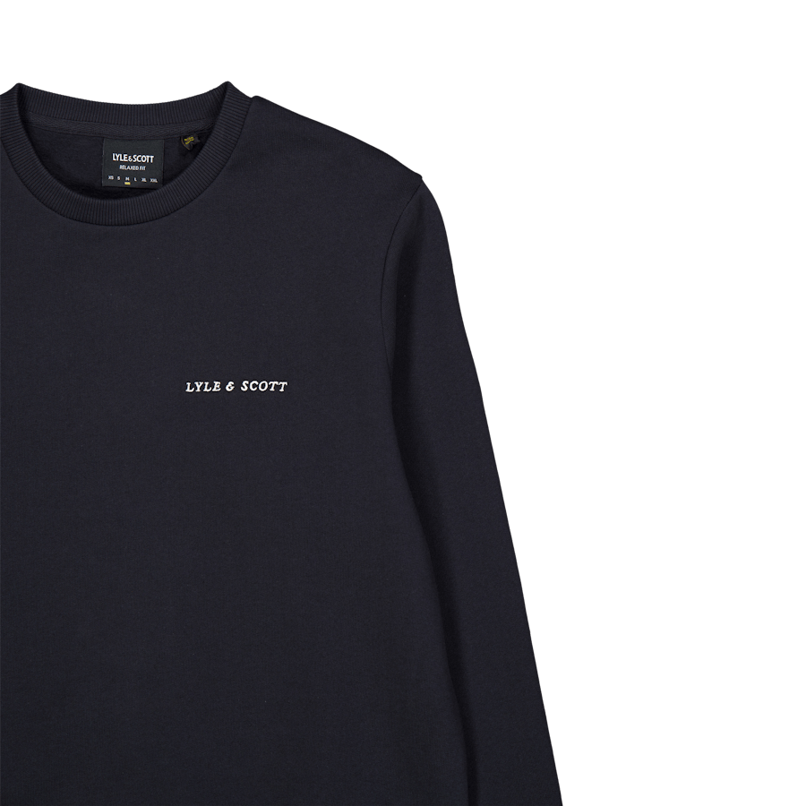 Embroidered Crew Neck Sweatshi X087 Saddle