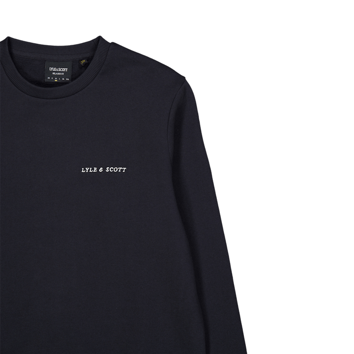 Embroidered Crew Neck Sweatshi X087 Saddle