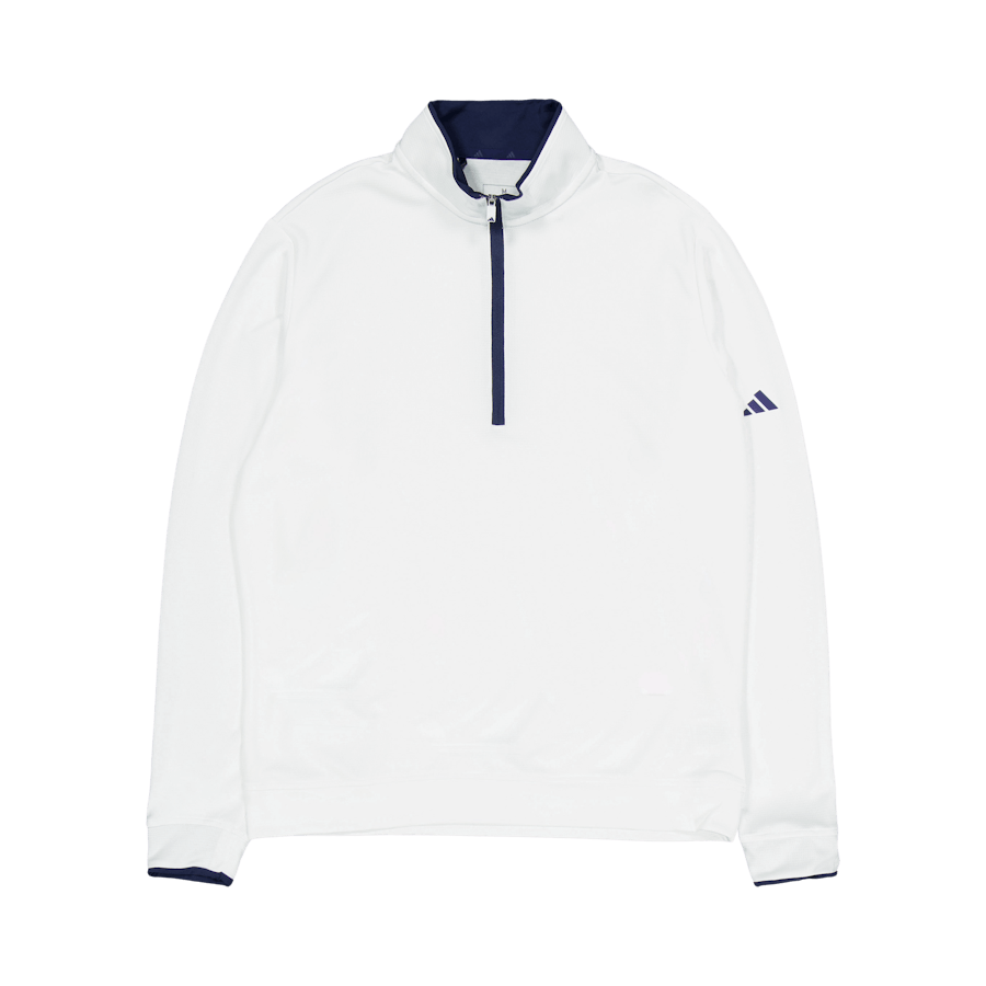 Lightweight Half-Zip Top White