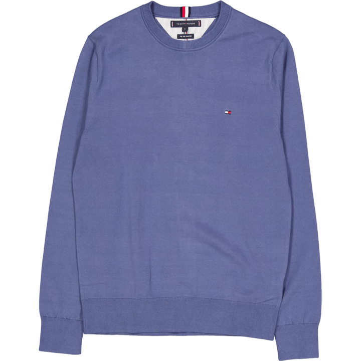 1985 Posádkový svetr s výstřihem Faded Indigo