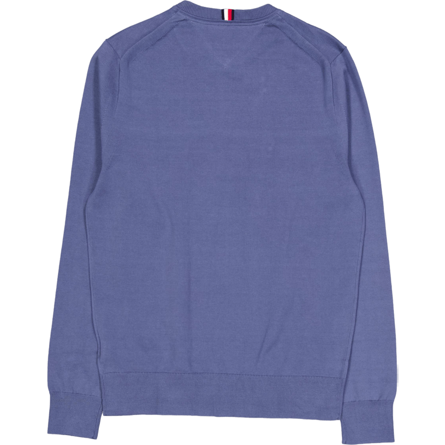1985 Posádkový svetr s výstřihem Faded Indigo