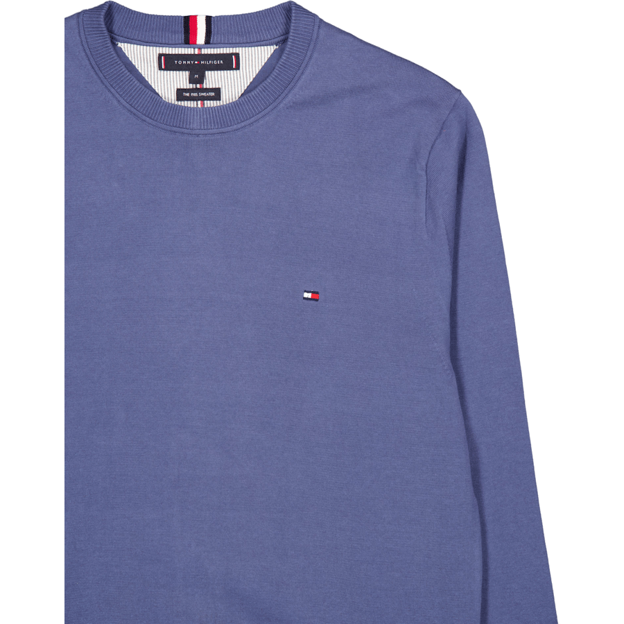 1985 Posádkový svetr s výstřihem Faded Indigo