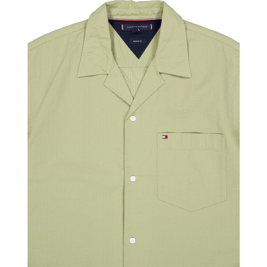 Seersucker Solid Shirt S/s Faded