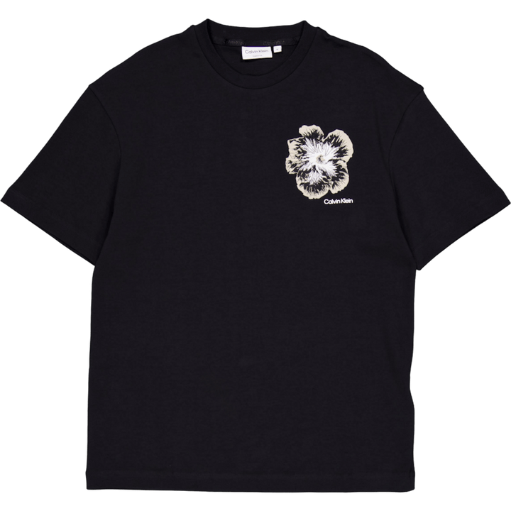 Embroidered Night Flower T-shi Ck