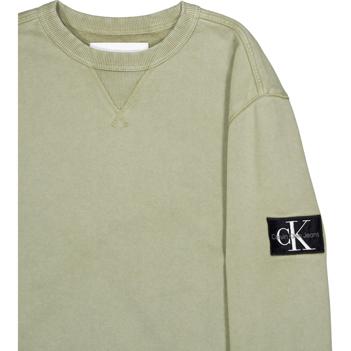 Washed Badge Crew Neck Dark Juniper
