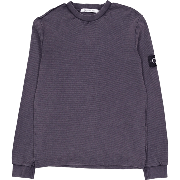 Washed Badge Waffle Ls Tee Washed