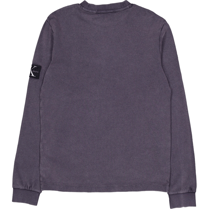 Washed Badge Waffle Ls Tee Washed
