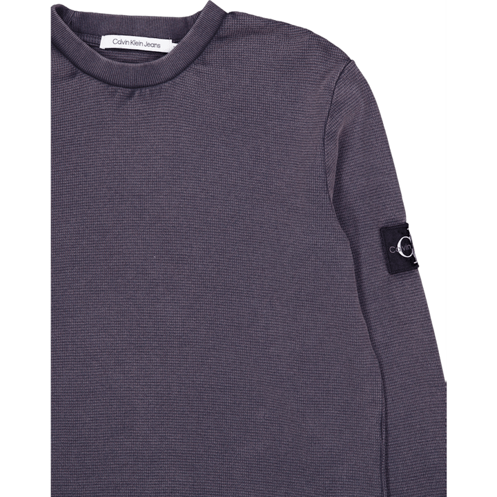 Washed Badge Waffle Ls Tee Washed