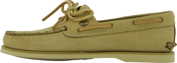 Klassischer Bootsbootschuh Hellbeige Nubuk