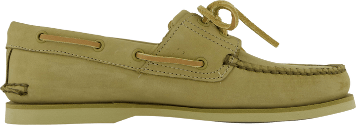 Klassischer Bootsbootschuh Hellbeige Nubuk
