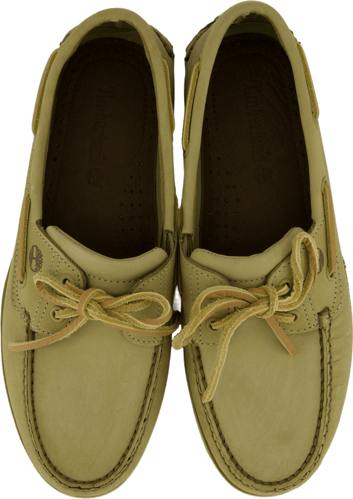 Klassischer Bootsbootschuh Hellbeige Nubuk