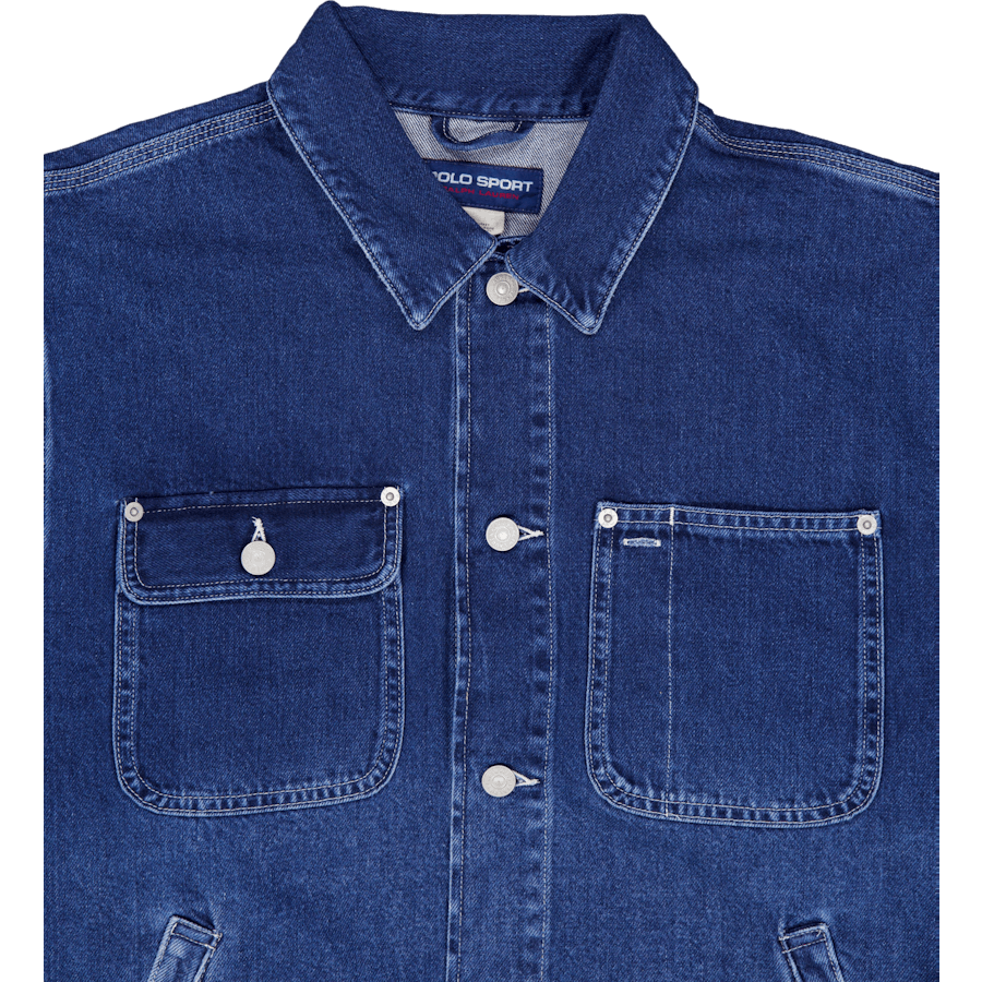 3x1 Starre Denim-Polo-Latzhose Edgemere
