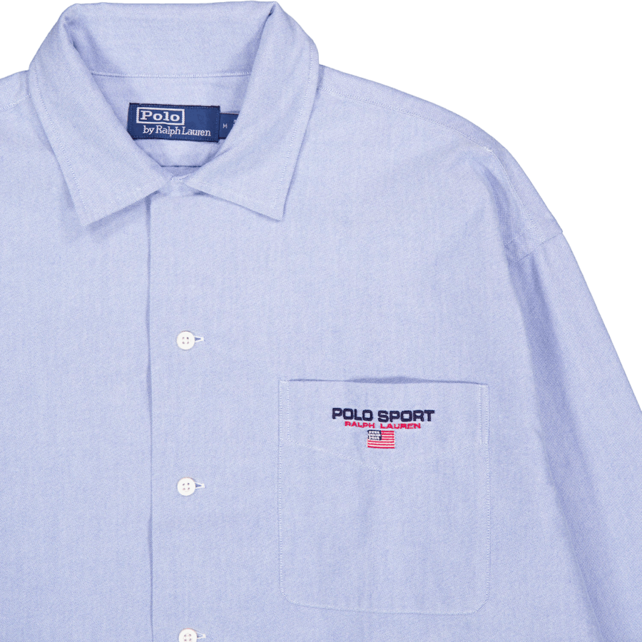 Košile Big Fit Polo Sport Oxford Camp Bsr Blue