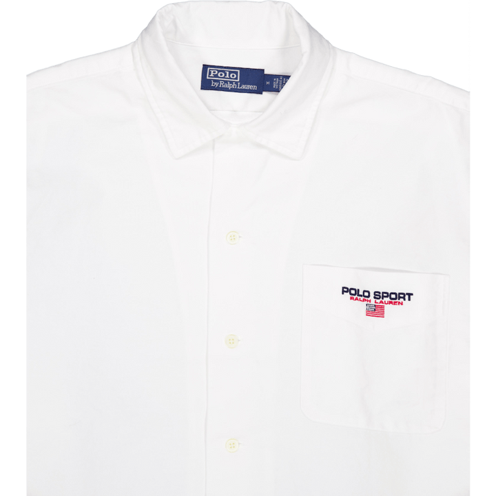 Camicia da campeggio Big Fit Polo Sport Oxford Bianco