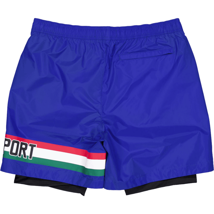 5-Zoll-Polo Sport gefüttert kurz Heritage blau