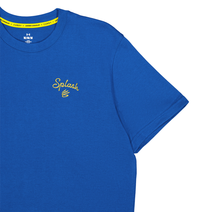 Curry Emb Splash T-shirt Varsity Blauw