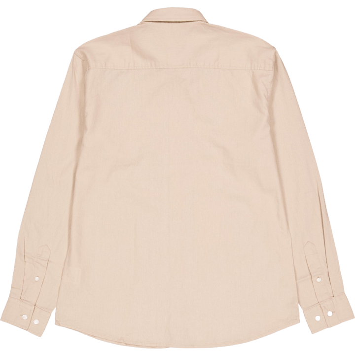 Camicia in cotone/lino L/s Khaki