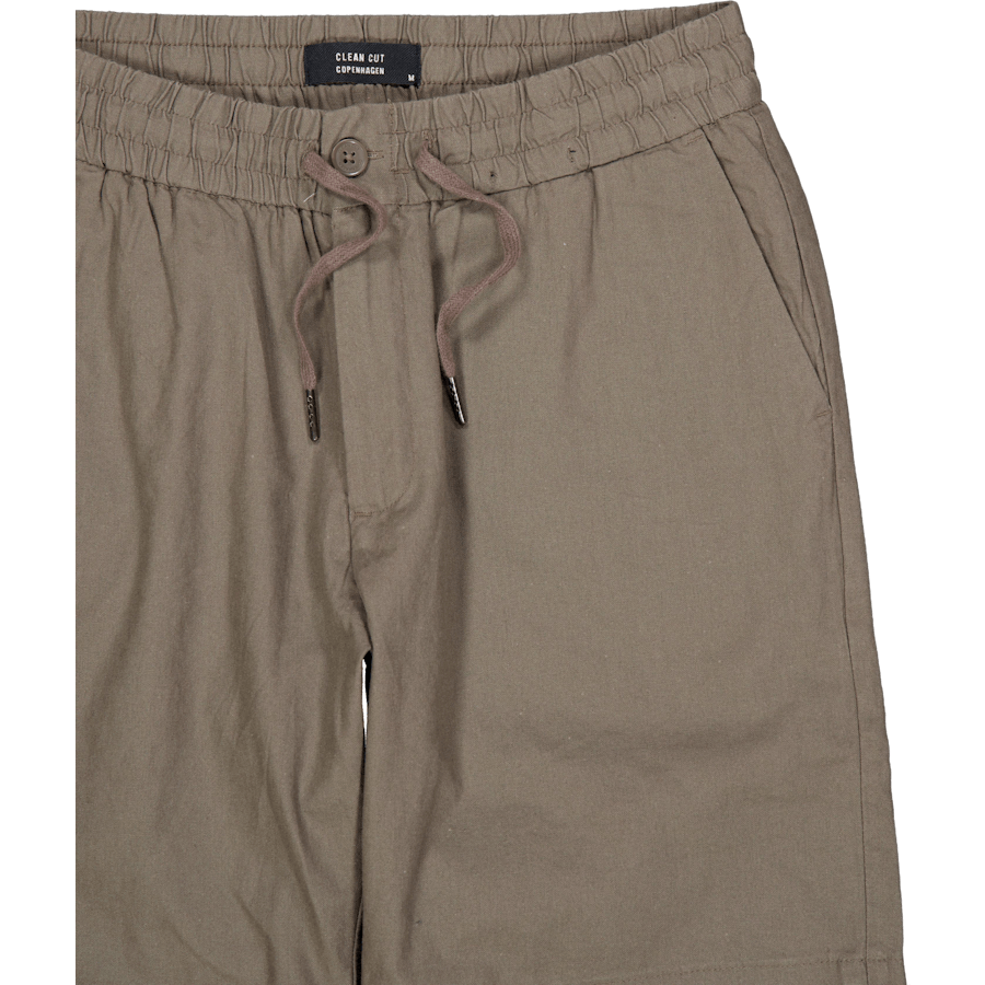 Pantaloncini Barcelona in cotone e lino verde polvere