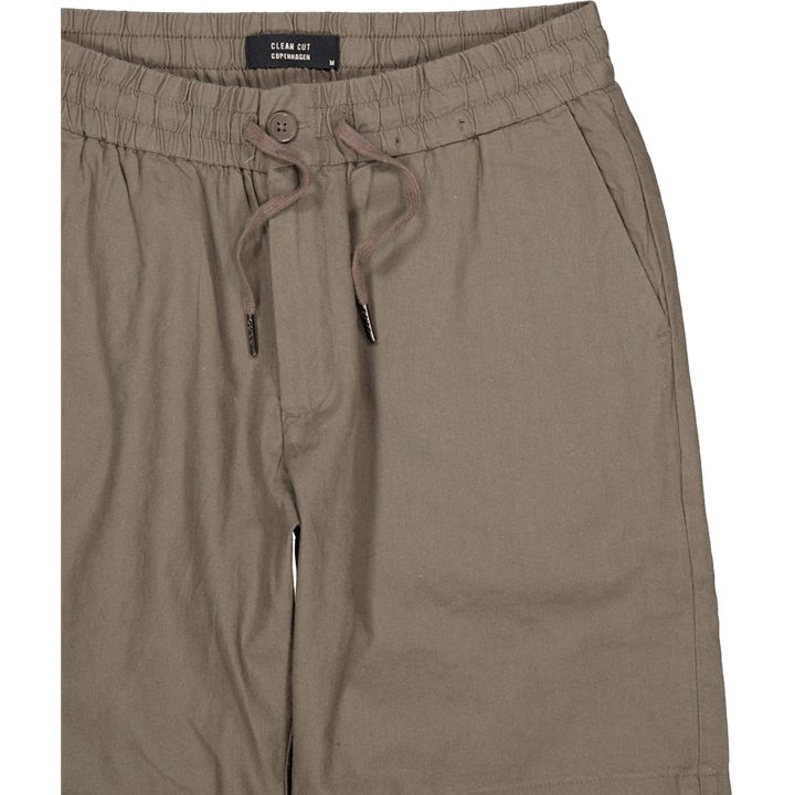 Pantaloncini Barcelona in cotone e lino verde polvere