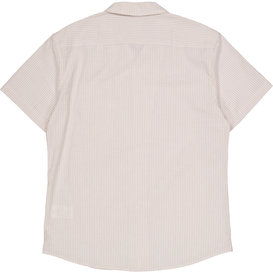 Bowling Matti Seersucker Hemd Ecru/khaki Stripe