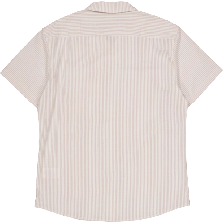 Bowling Matti Seersucker Hemd Ecru/khaki Stripe
